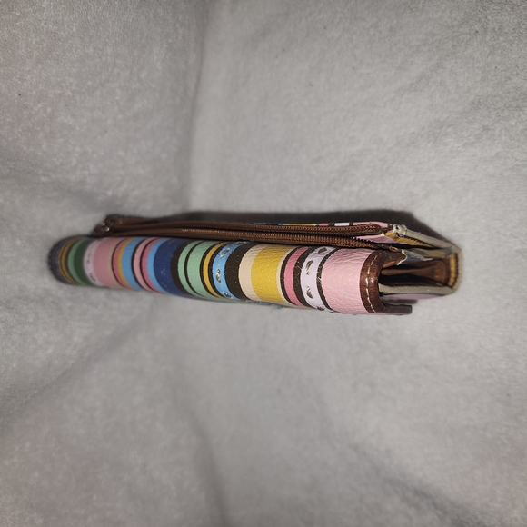 Colorful Striped Fossil Wallet - Picture 3 of 6